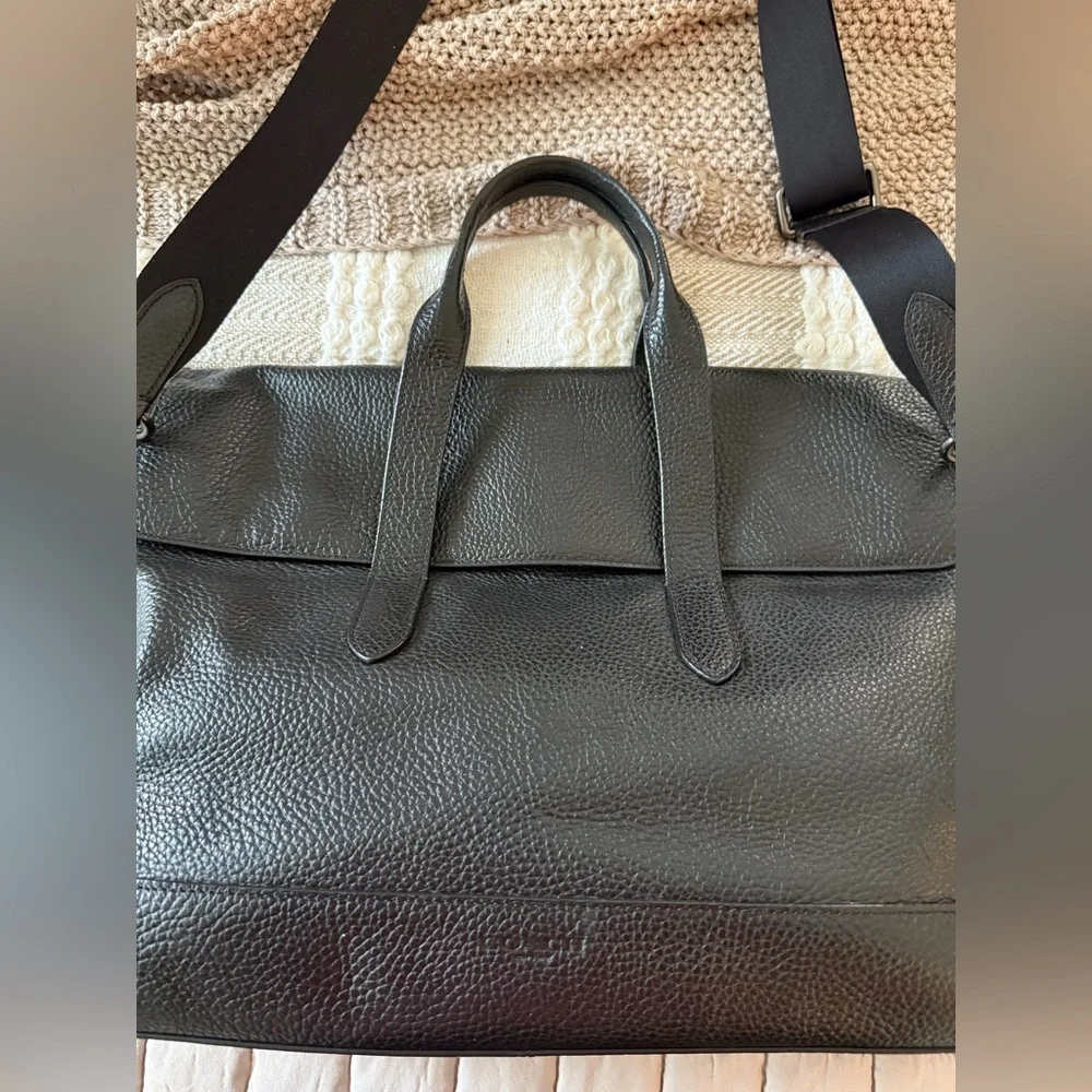Elegant coach New York Black Leather Men's messenger Bag